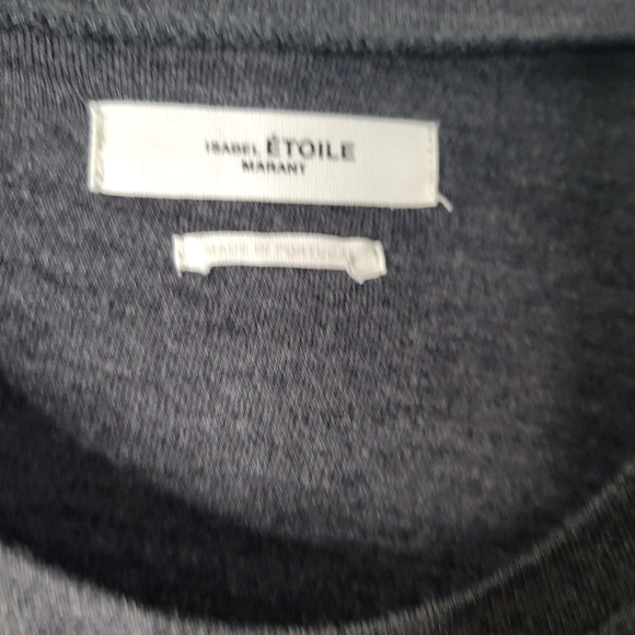 Isabel Marant Etoile 100% Wool  Gray Rouched Sweater Dress Size 36 - Picture 3 of 4